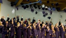 cap and gown, grads, graduation